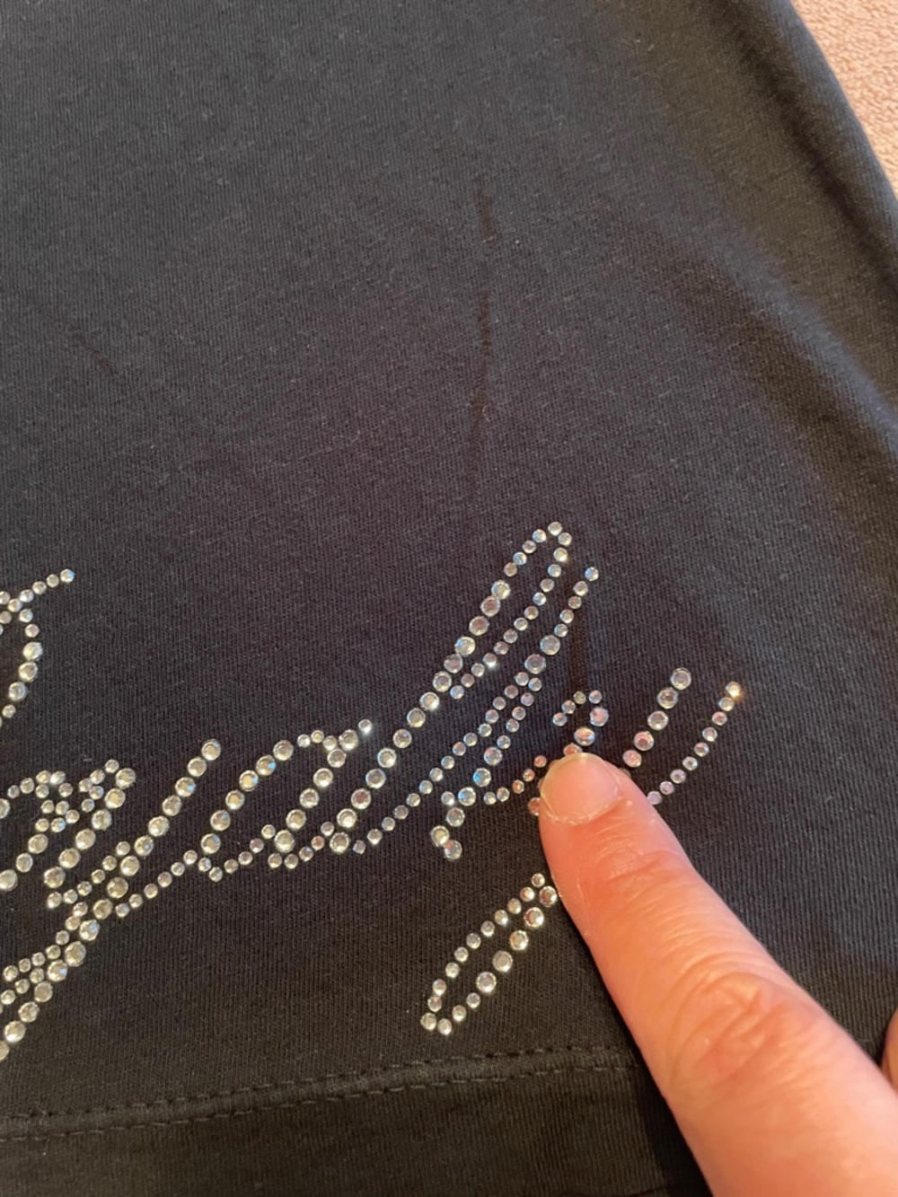 Royalty For Me Black Rhinestone Cross Short Sleeve Tee - Picture 5 of 9